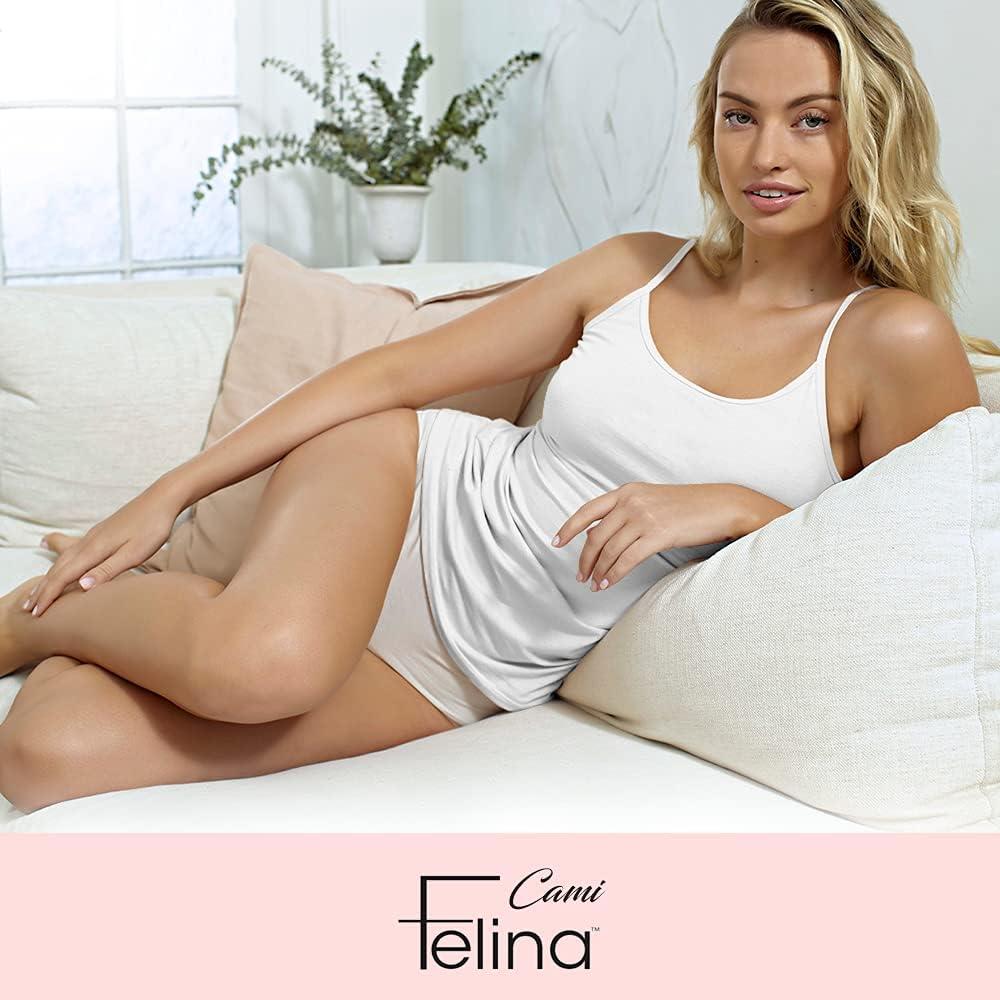 imageFelina Adjustable Camisole Tank Top Premium Micro Modal Womens Tank Tops Soft Breathable and Versatile UndergarmentBlack White