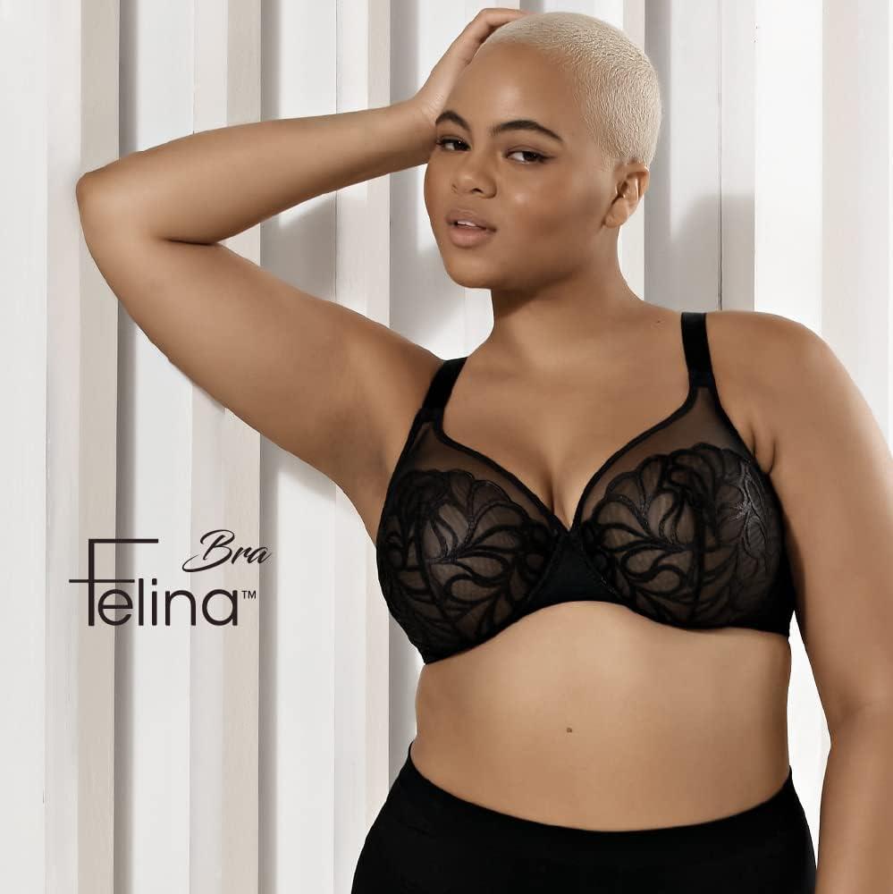 imageFelina Paramour Lotus Embroidered Unlined Bra UltraLightRose Tan