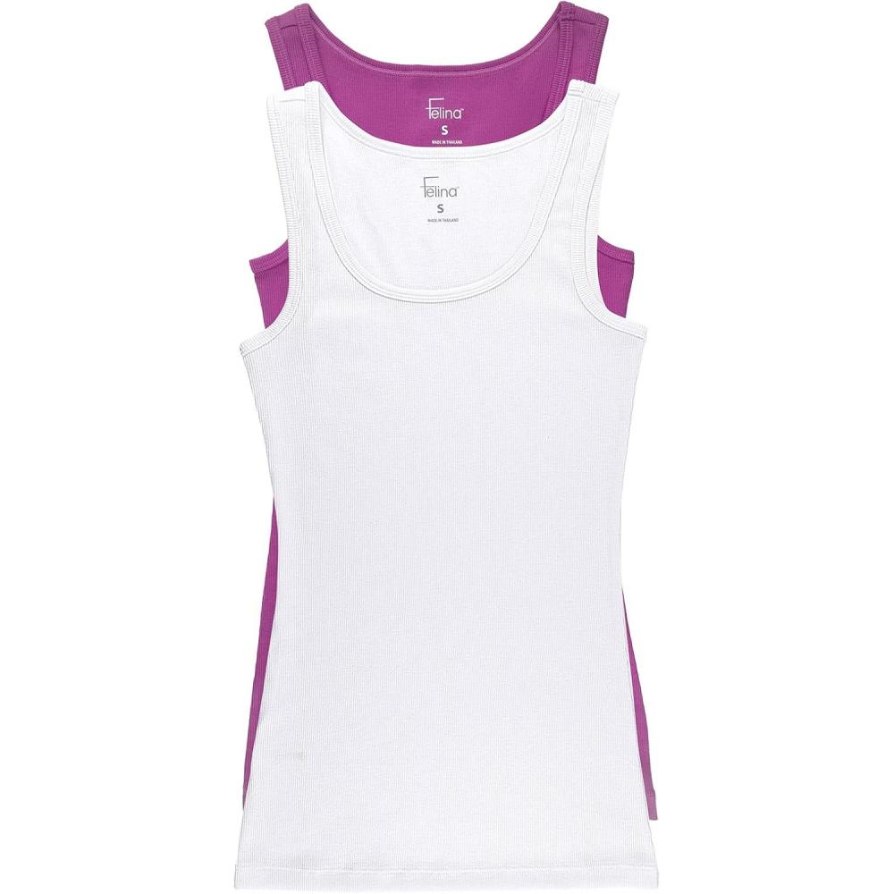 imageCotton Ribbed Tank Top  Stylish and Comfortable Womens Tank Tops Sleeveless Design Perfect for LayeringWhite Clover