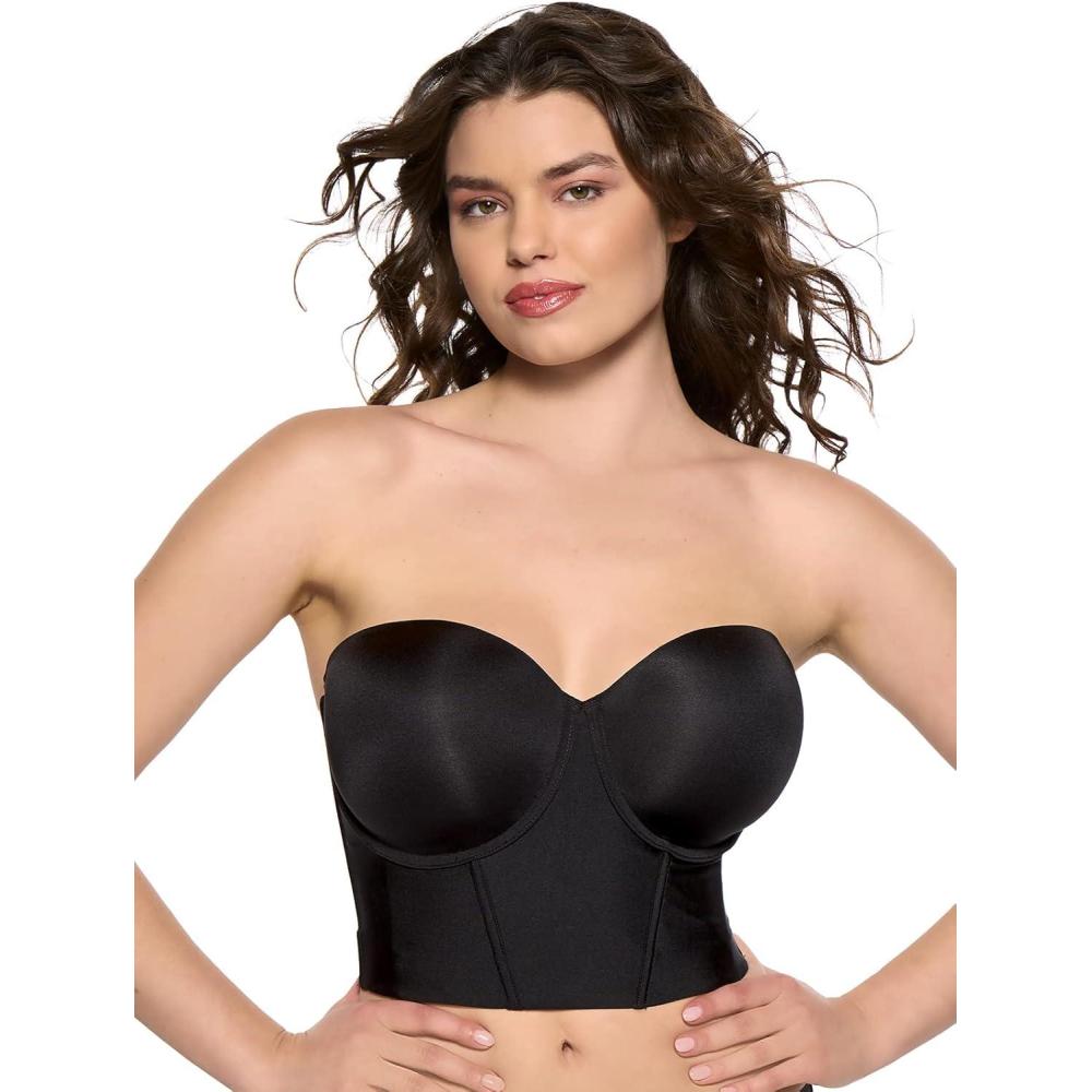 imageFelina Body Veil Longline Strapless Bra Seamless Contour AdjustableBlack