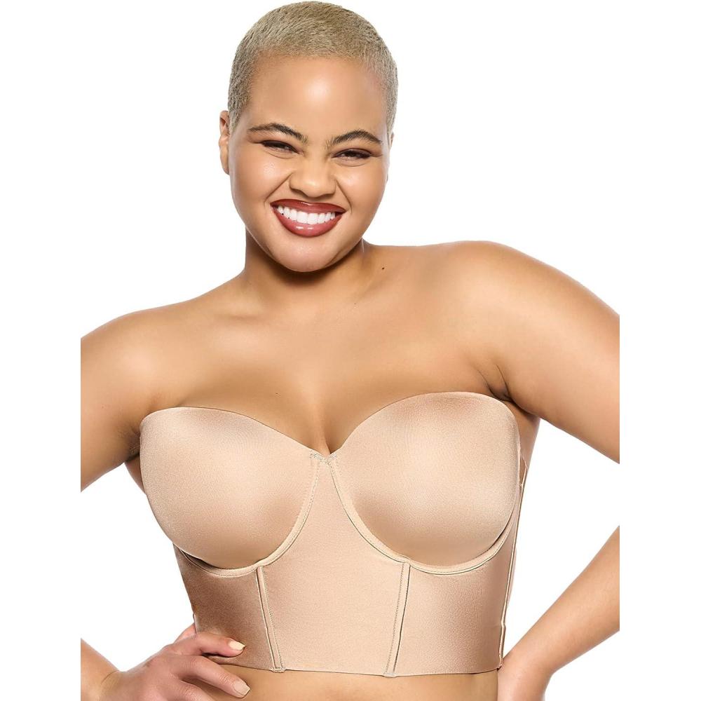 imageFelina Body Veil Longline Strapless Bra Seamless Contour AdjustableWarm Neutral