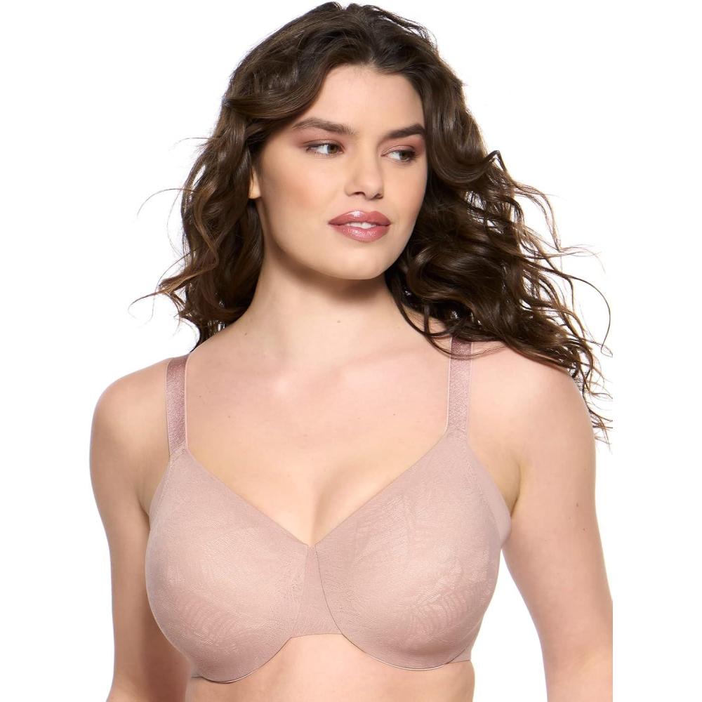 imageFelina  Jessamine Unlined Side Smoothing Minimizer Bra  32C  44H  Back ampamp Side Smoothing LaceRose Tan
