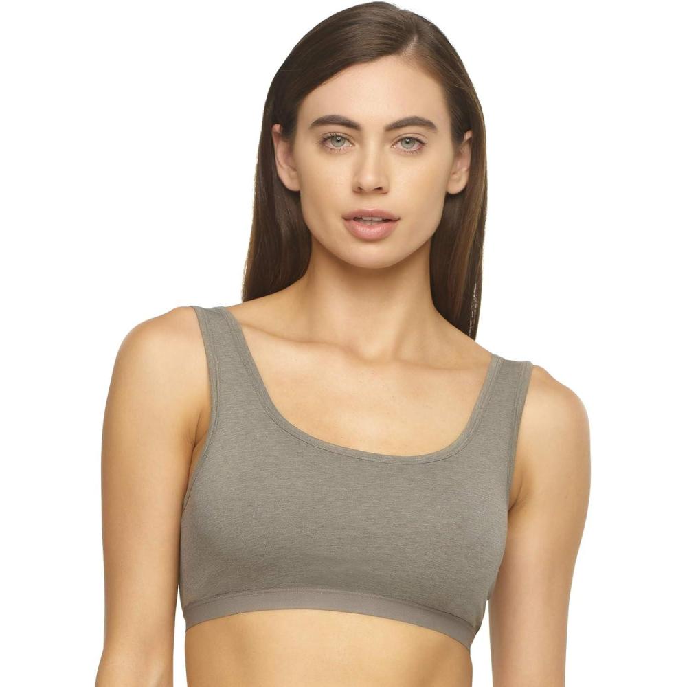 imageFelina Organic Cotton Bralette for Women Super Soft ampamp from PlantBased DyesSlate