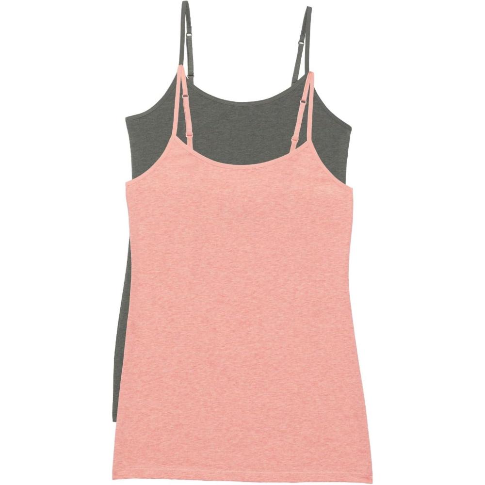 imageFelina  Organic Cotton Camisole 2Pack  PlantBased Dyes  Hypoallergenic  Adjustable StrapsRose Slate