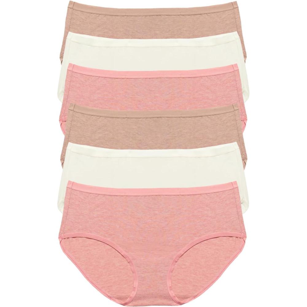 imageFelina Organic Cotton Hipster Panties 6PackRose Neutral