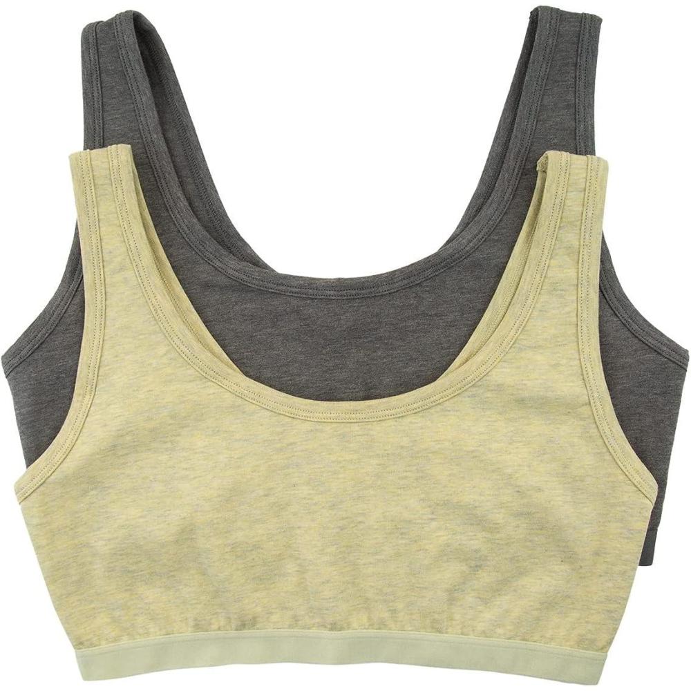 imageFelina  Organic Cotton Stretch Bralette  2PackAloe Slate