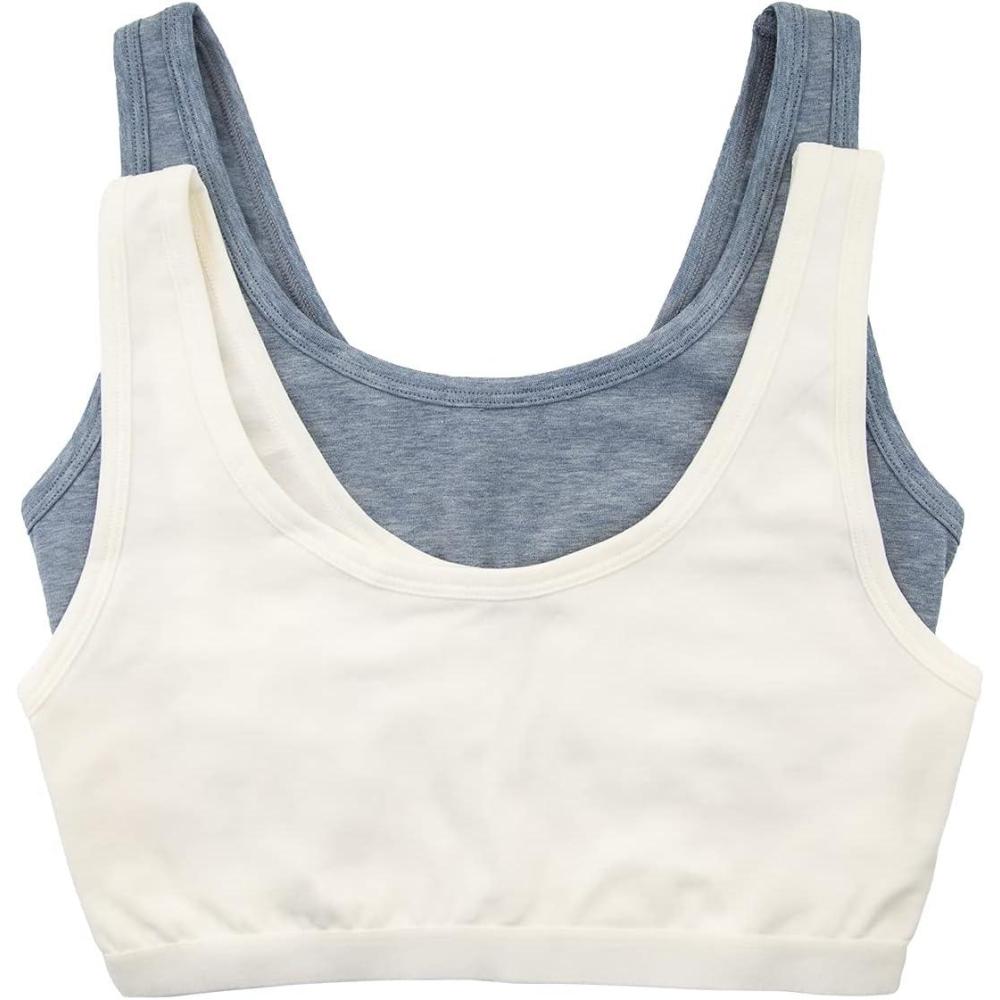 imageFelina Organic Cotton Stretch Bralette 2PackCloud Sky