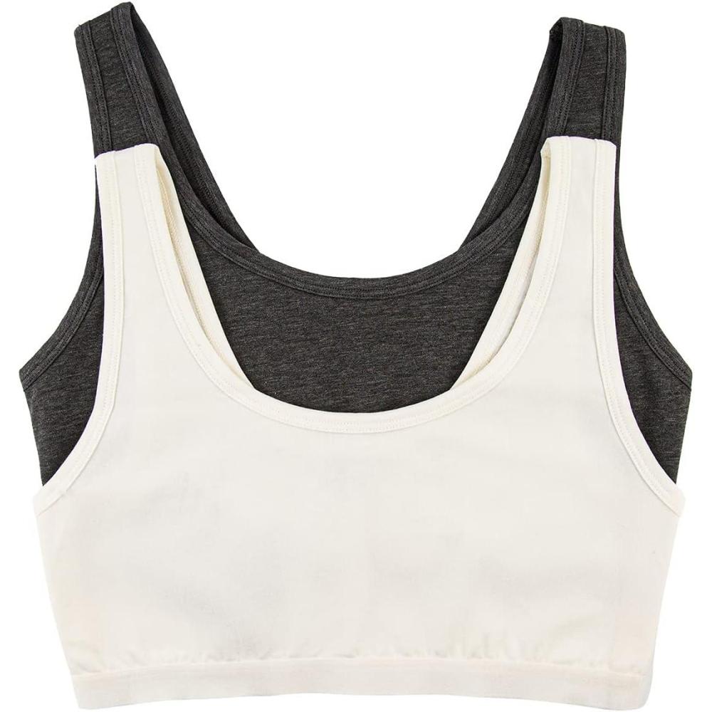 imageFelina  Organic Cotton Stretch Bralette  2PackCloud Slate