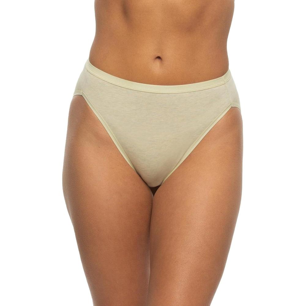 imageFelina Organic Cotton Stretch Hi Cut Panty Womens UnderwearAloe