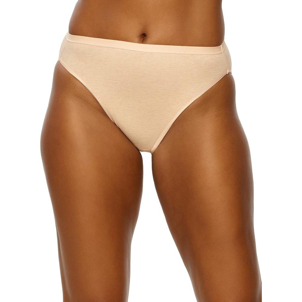 imageFelina Organic Cotton Stretch Hi Cut Panty Womens UnderwearWheat