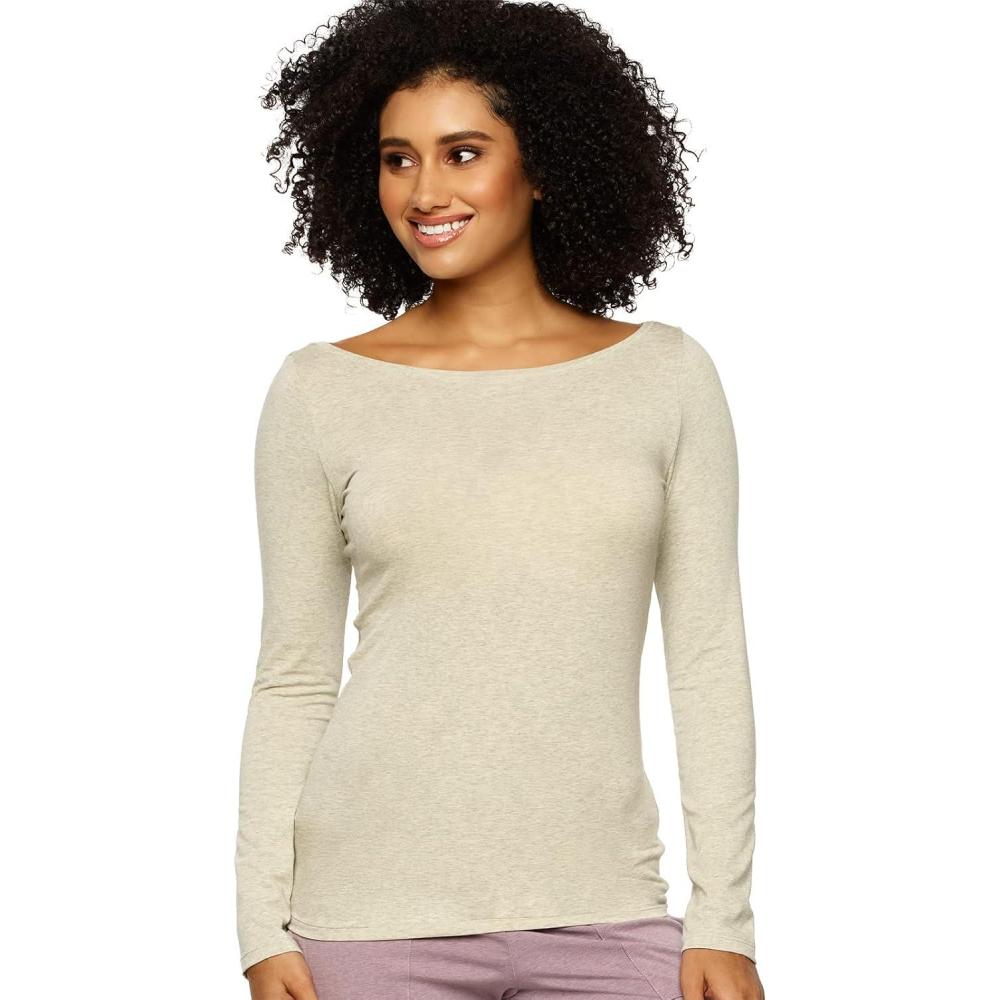 imageFelina Organic Cotton Stretch Long Sleeve TeePebble