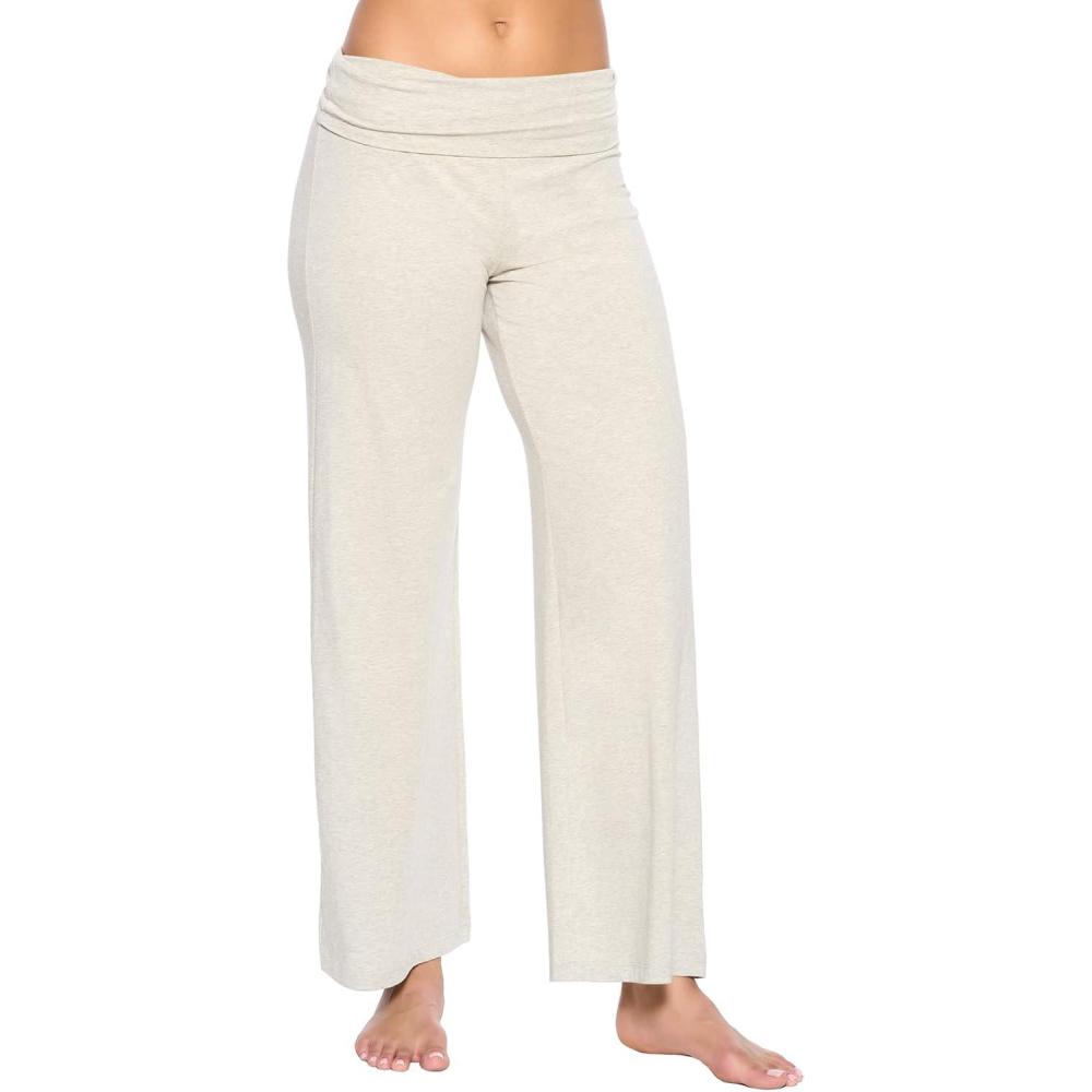 imageFelina  Organic Cotton Stretch Wide Leg Fold Over Pant
