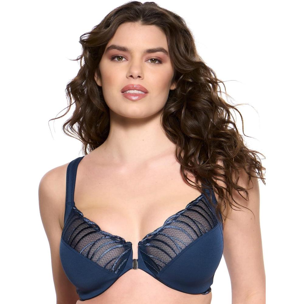 imageFelina  Paramour Angie Front Close Minimizer Bra for WomenWild Indigo