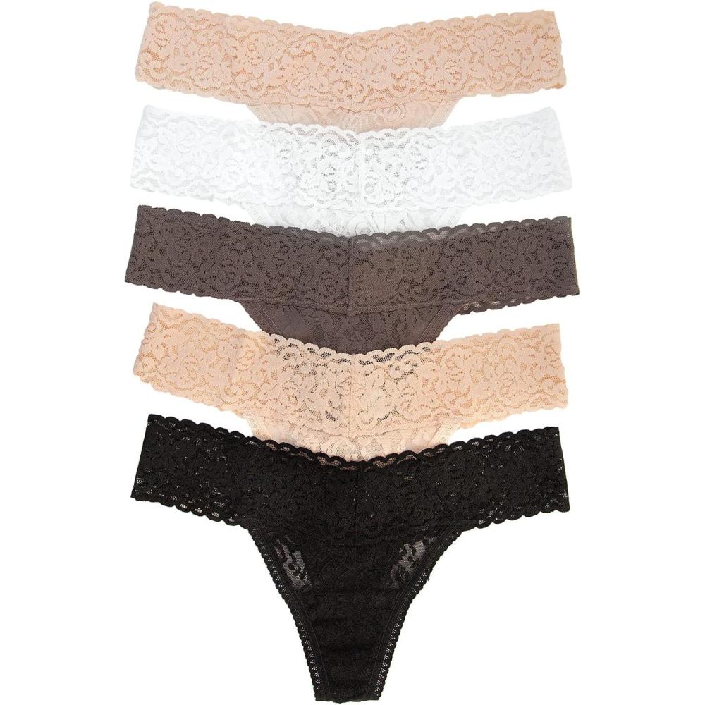 imageFelina Signature Stretchy Lace Low Rise Thong PantyCocoa Beans