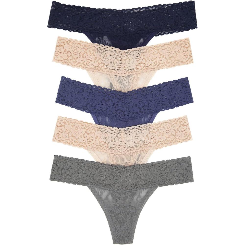 imageFelina Signature Stretchy Lace Low Rise Thong PantyNeutral Grays