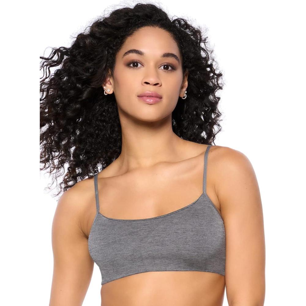 imageFelina  Super Soft Modal Bralette  Adjustable Straps Moisture Wicking Lounge BraletteMedium Heather Grey