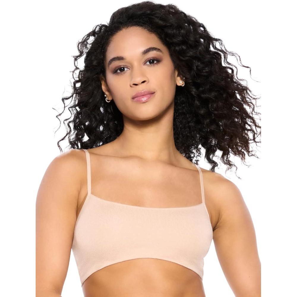 imageFelina  Super Soft Modal Bralette  Adjustable Straps Moisture Wicking Lounge BraletteWarm Neutral