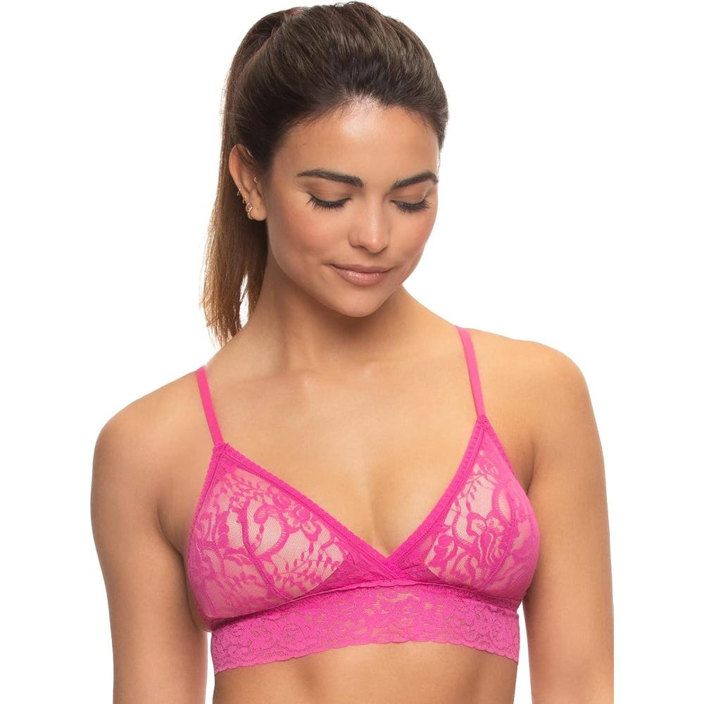 imageFelina  Super Stretchy Lace Triangle BraletteVery Berry