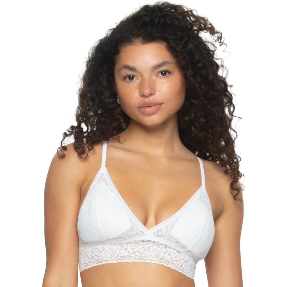 imageFelina  Super Stretchy Lace Triangle BraletteWhite