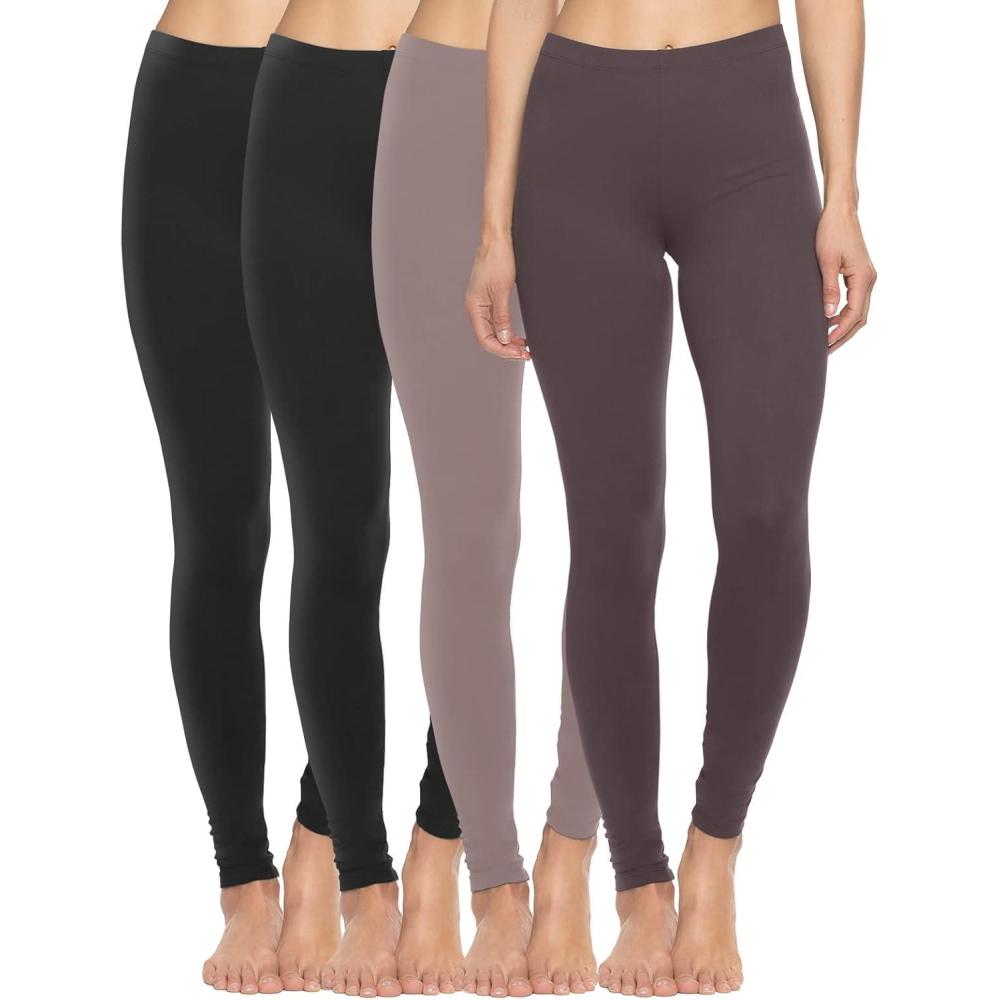 imageFelina  Velvety Soft Lightweight Leggings  4PackBlack Squirrel