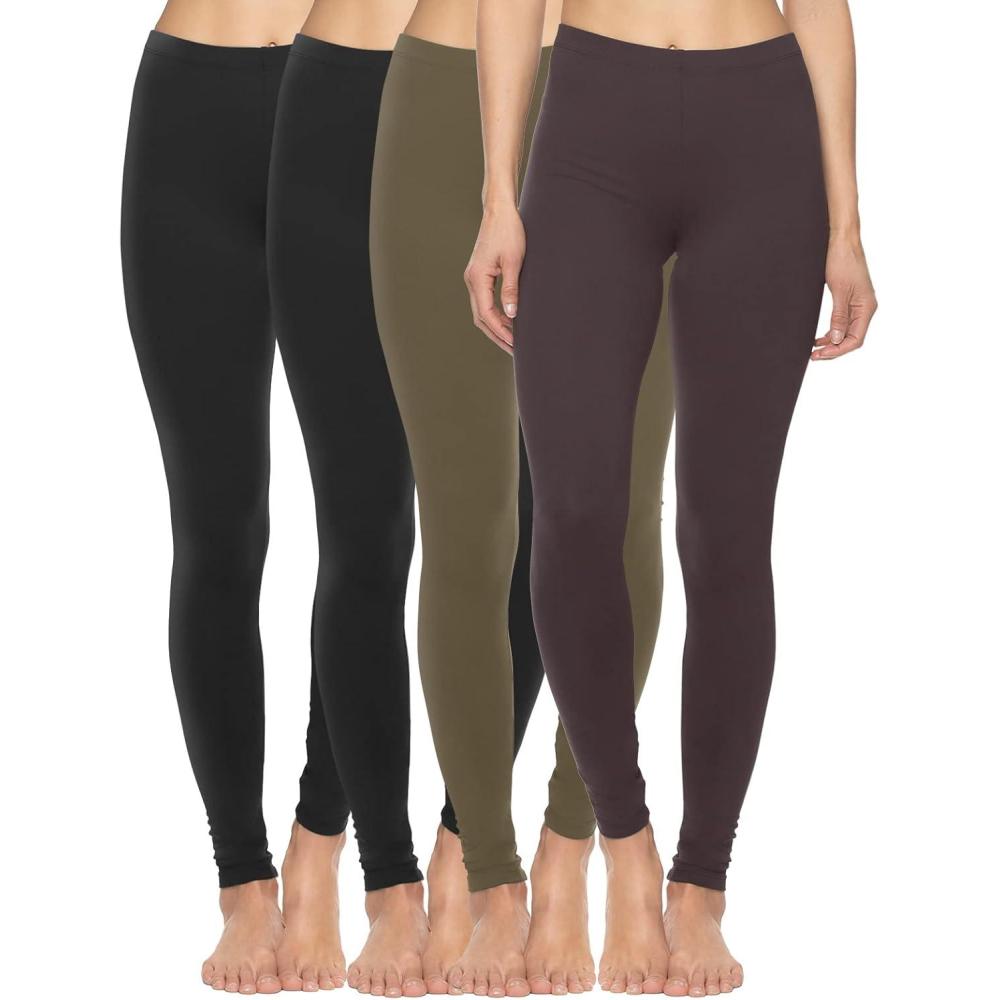 imageFelina  Velvety Soft Lightweight Leggings  4PackCoffee Vibes