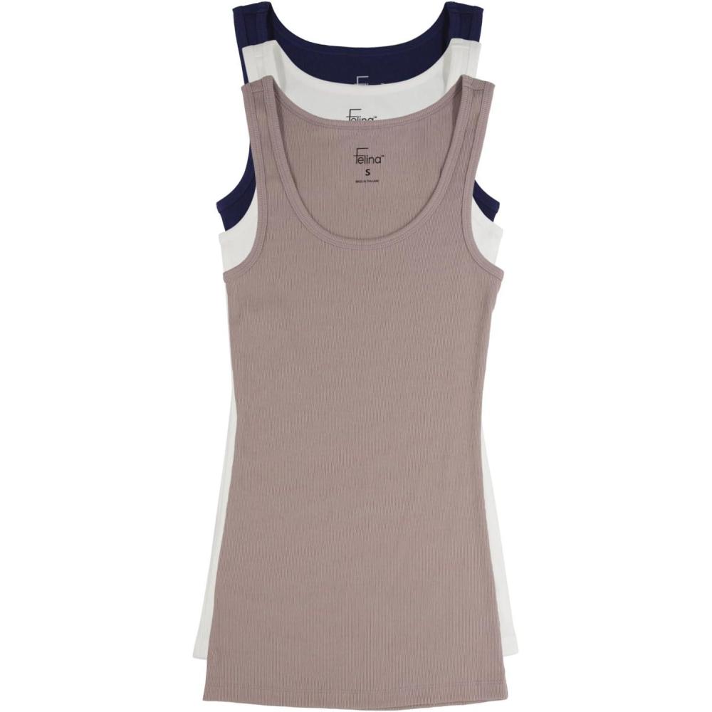 imageFelina Cotton Ribbed Tank Top  Class Tank Top for Women Workout Tank Top for Women Color Options AvailableCalm Seas