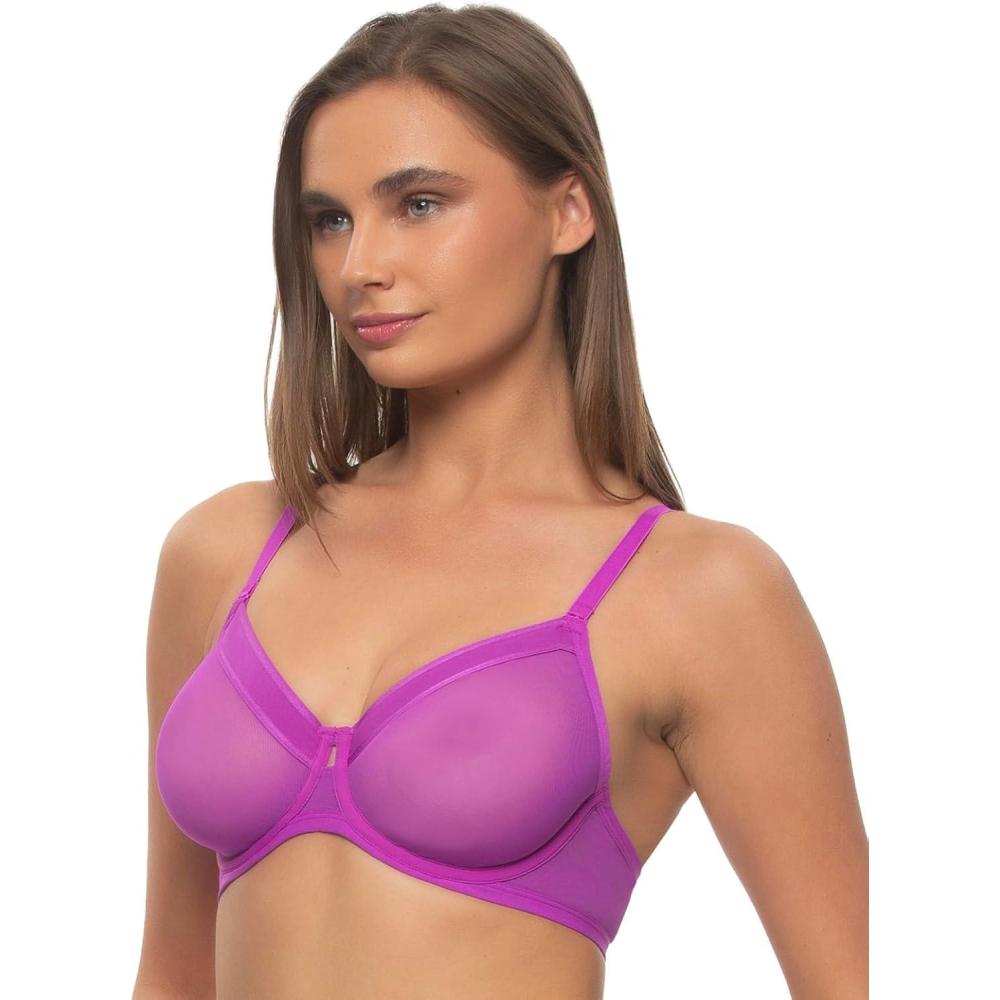 imageFelina Ethereal Sheer Mesh Unlined Underwire BraCactus Blossom