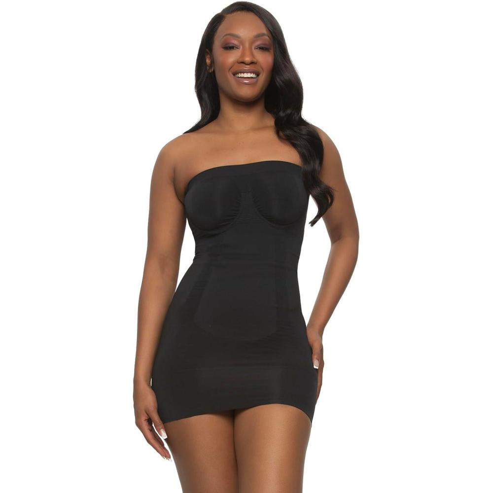imageFelina Fusion Strapless Full Slip with Fused Compression PanelsBlack