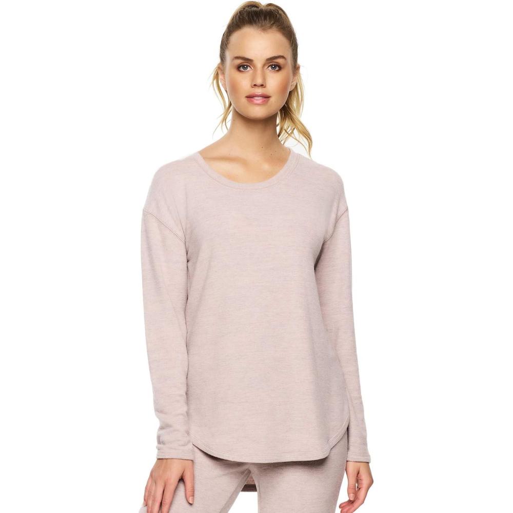 imageFelina Lounge Victoria Long Sleeve Crew Neck Top SleepwearMisty Rose Taupe