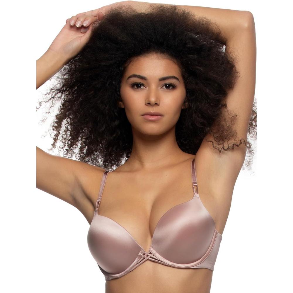 imageFelina Luscious Satin Push Up BraRose Tan