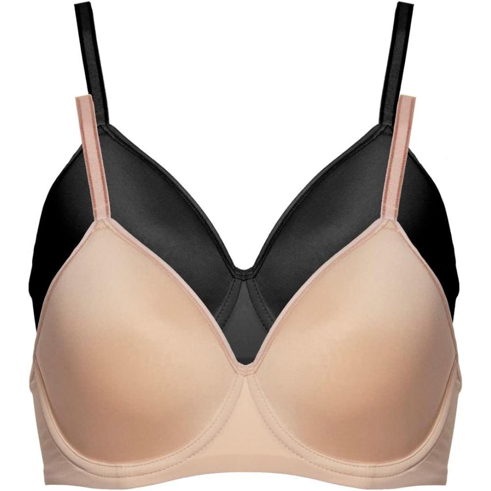 imageFelina Paramour Topaz Breathable Contour Bra 2PackBlack Warm Neutral 2pack