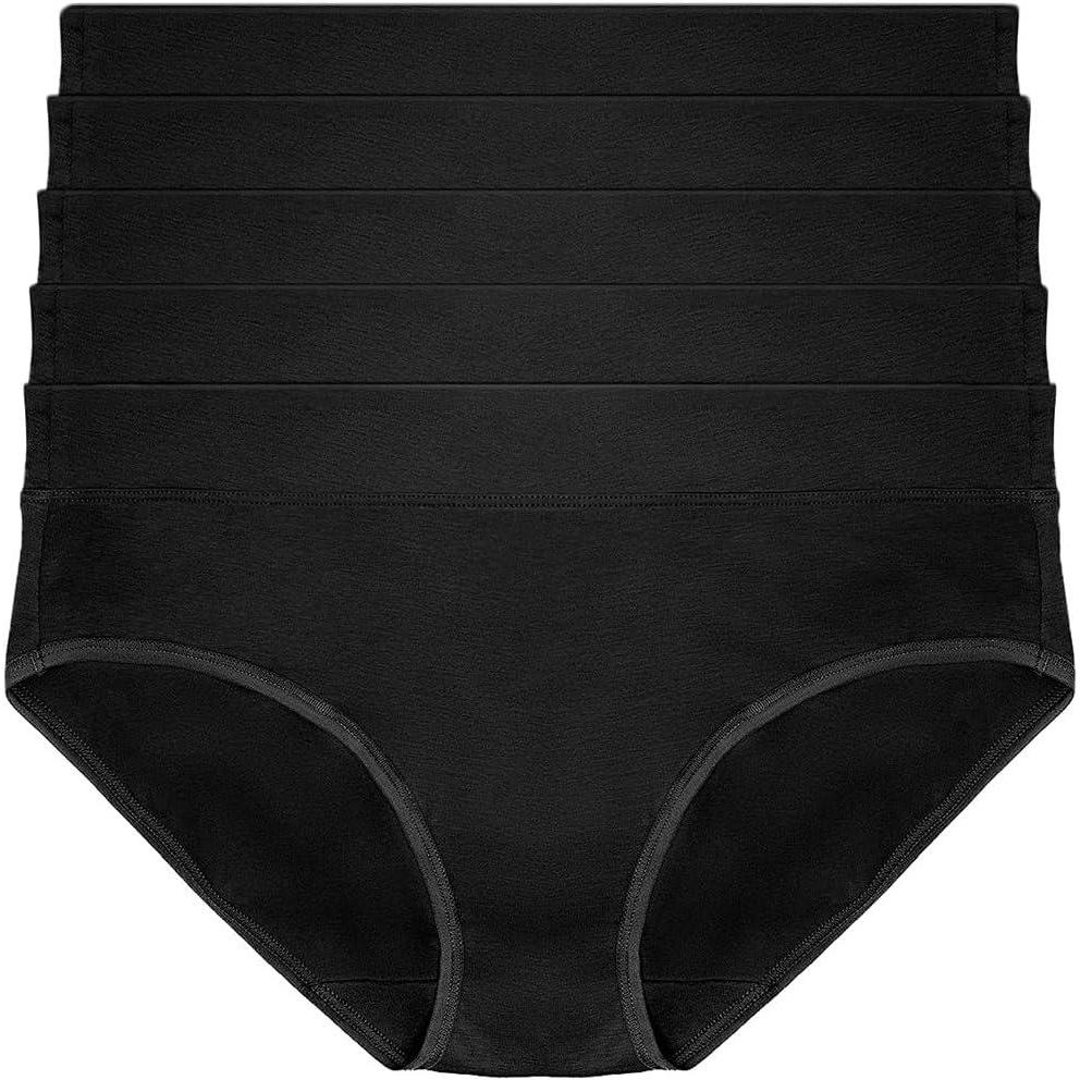 imageFelina Pima Cotton Hipster  Seamless Cotton Underwear for Women  Soft and Breathable Womens UnderwearBlack