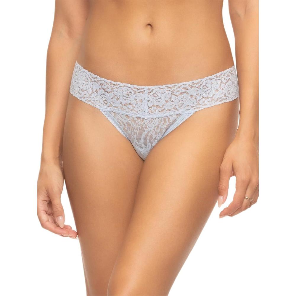imageFelina Signature Stretchy Lace Low Rise Thong PantyXenon Blue