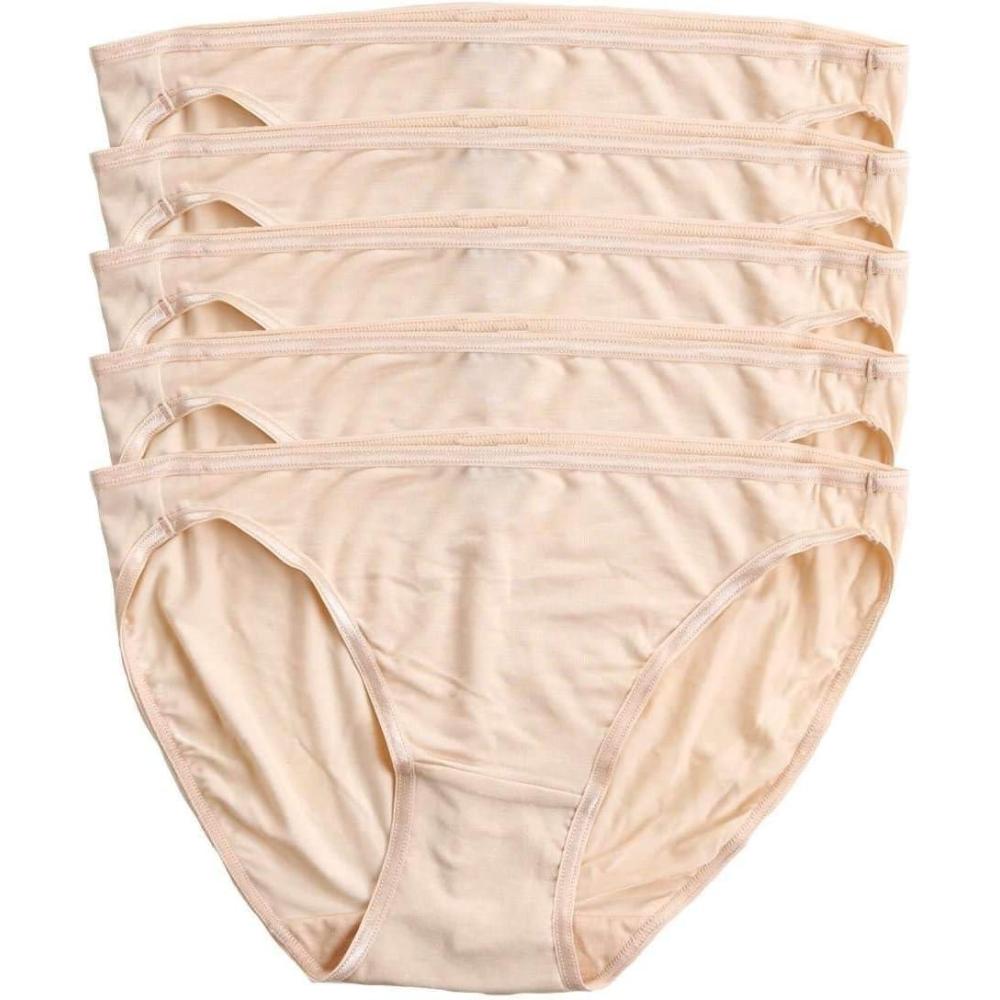 imageFelina Smooth Low Rise Bikini Panties  Seamless Underwear for Women Panties for Women 5PackBare