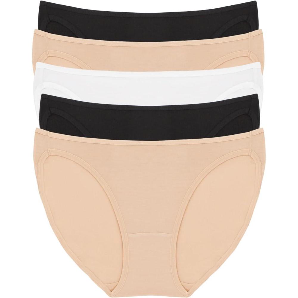 imageFelina Smooth Low Rise Bikini Panties Seamless Underwear for Women Panties for Women 5PackBasics Combo