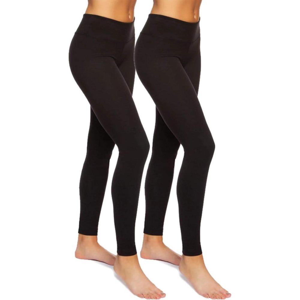 imageFelina Sueded Athleisure Performance Legging 2Pack Womens Leggings wSlimming Waist Band Style C3690RT XLarge Black