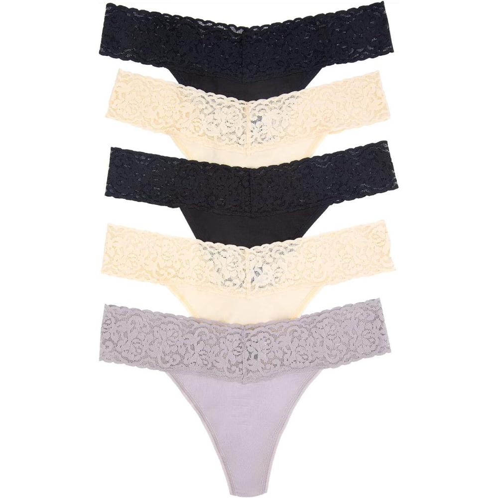 imageFelina Super Stretchy Lace Top Low Rise Thong 5PackEveryday Combo