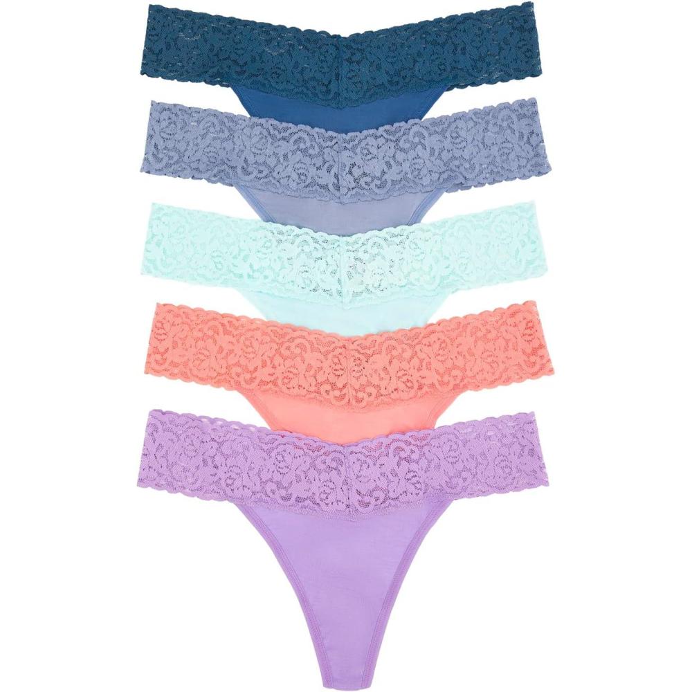 imageFelina Super Stretchy Lace Top Low Rise Thong 5PackFashion Color