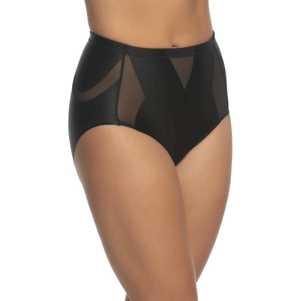 imageFelina Uplifted Satin ampamp Mesh BodyMapped Shaper BriefBlack