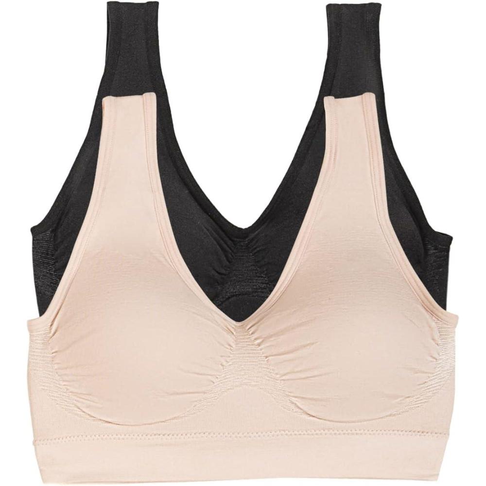 imageFelina Womens Bras Seamless Wire Free Bralette for Women Smoothing Comfort Easy Fit Inclusive Size Range Womens BrasBlack Cameo Rose