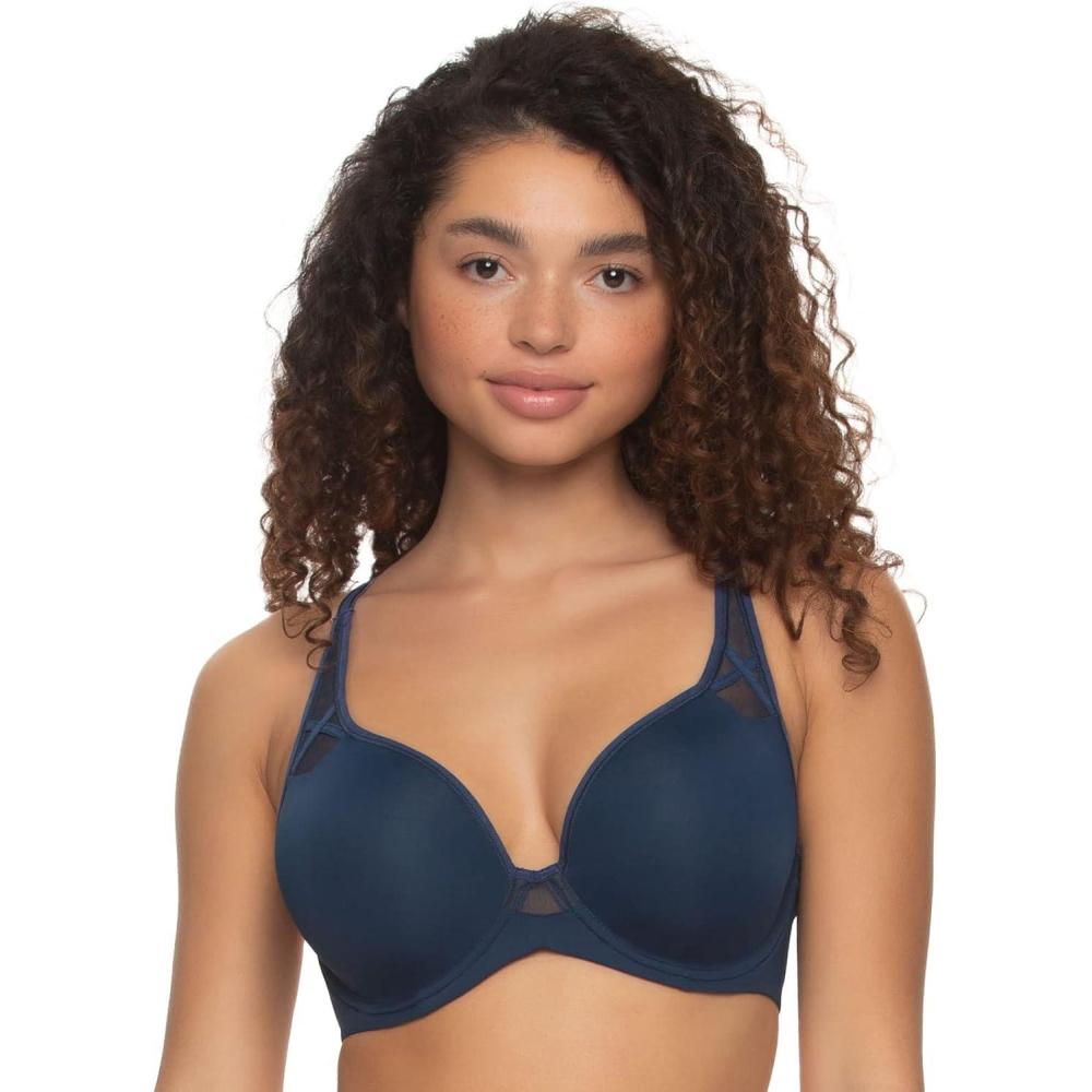 imageFelina Womens Clothing TShirt Bra  Seamless Bras for with Soft Fabric Essential Bras for AllDay SupportFrench Navy
