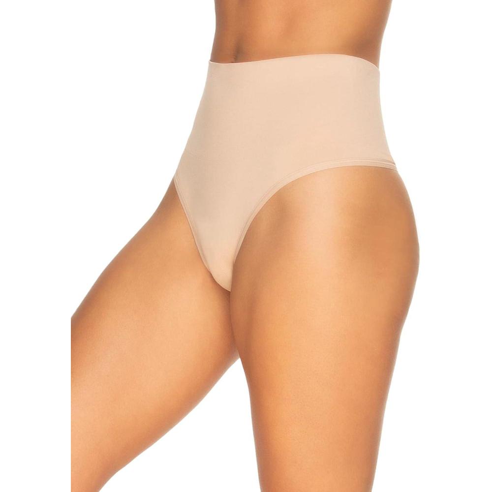 imageFelina Womens Fusion Waist Shapewear ThongWarm Neutral