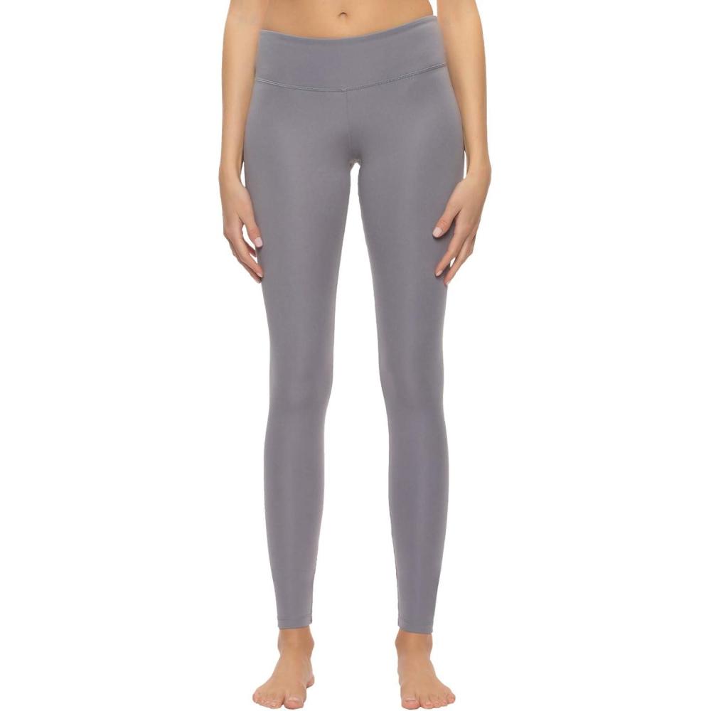 imageFelina Womens Sueded Athletic Leggings Slimming WaistbandQuicksilver