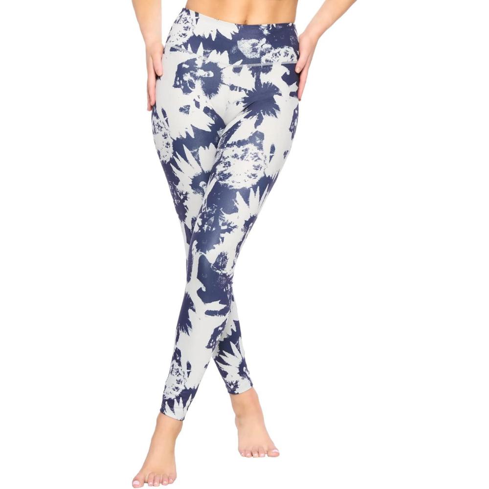 imageFelina Womens Sueded Athletic Leggings Slimming WaistbandShadow Floral