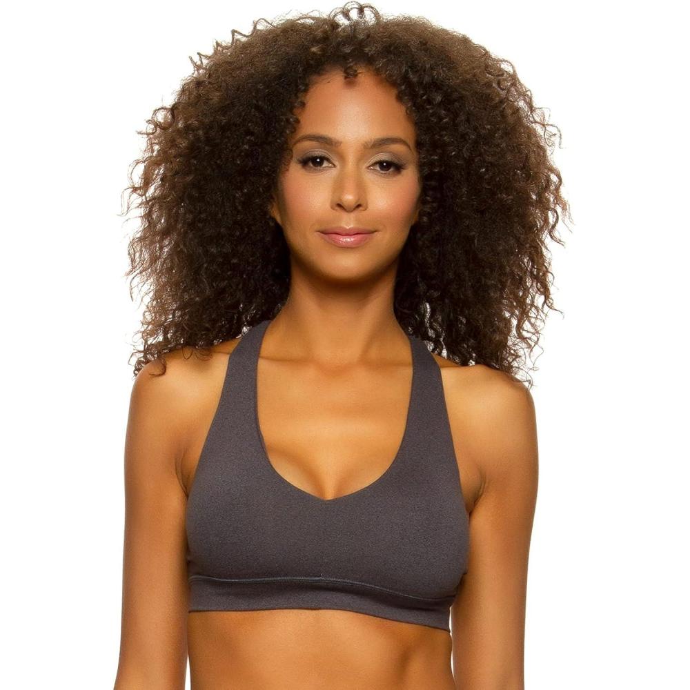 imageFelina Womens Velvety Soft Racerback BraletteCharcoal Heather