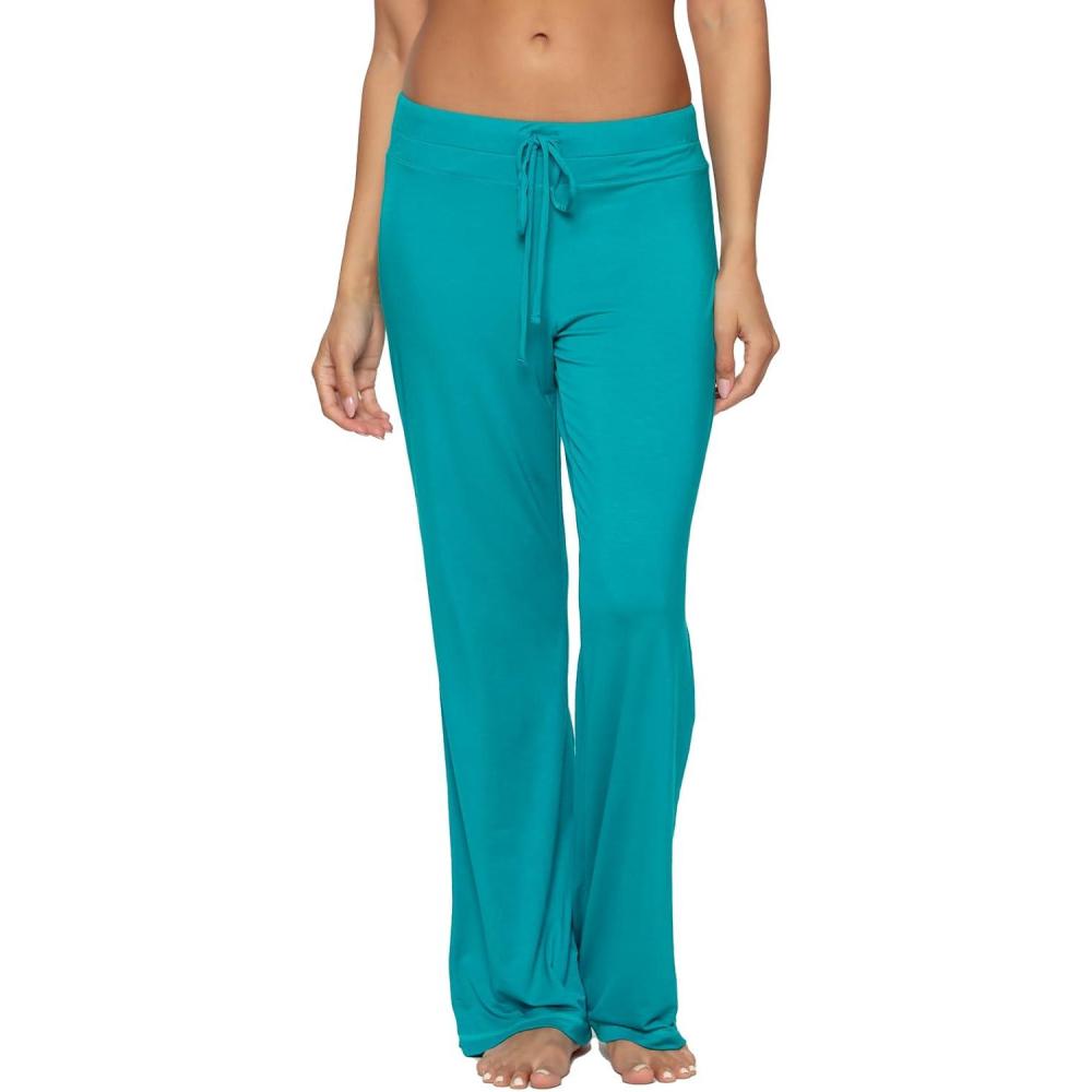 imageFelina Womens Weekend Warrior Classic Lounge PantTile Blue