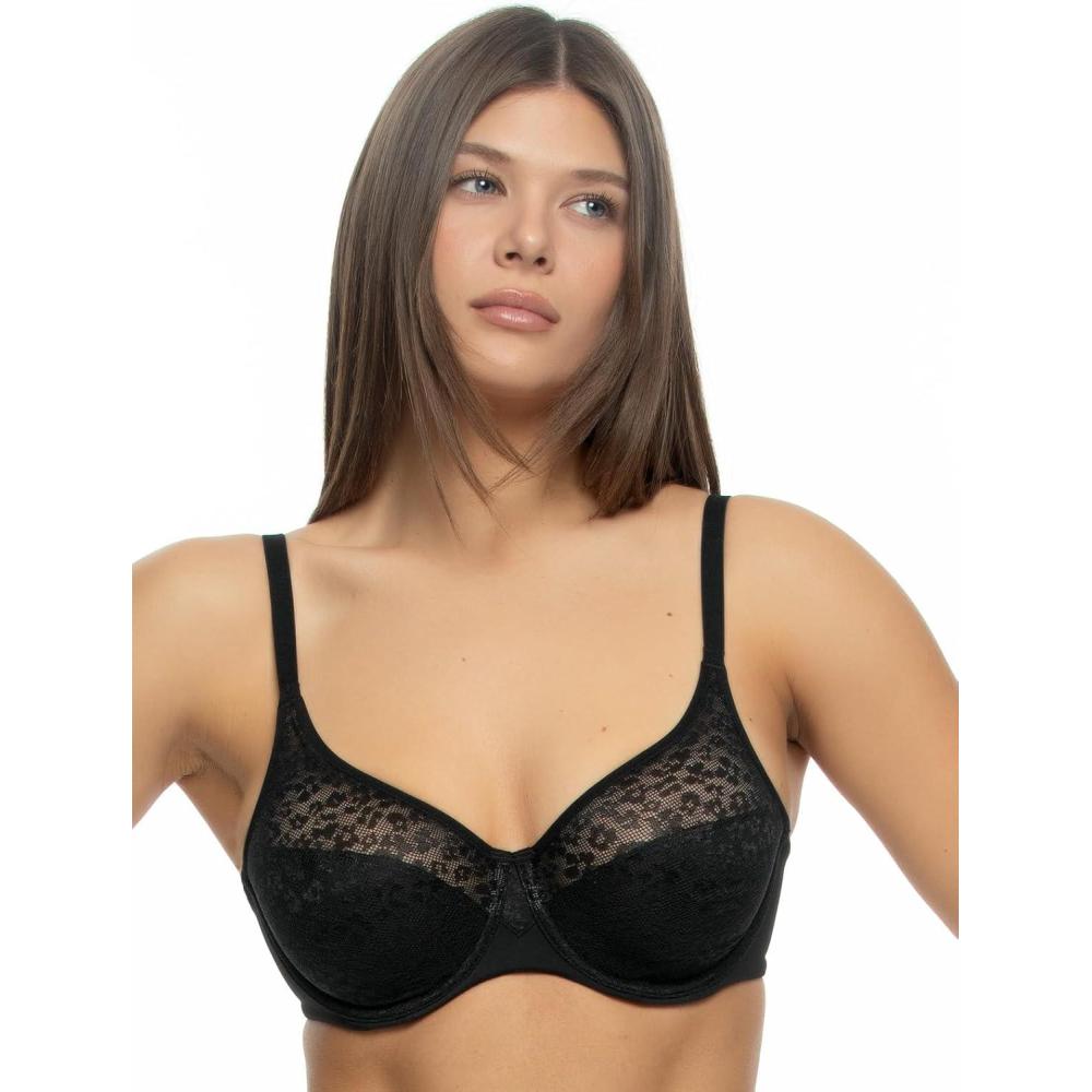 imageSabrina Lace Seamless Unlined BraBlack