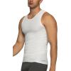 Buffalo Men’s Ribbed A-Shirts 5-Pack – Classic Fit Cotton Tank Tops, White Undershirts(White)