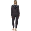 Felina – Aria 2-Piece Zip-Up Top & Jogger Lounge Set – French Terry with Velvet Trim Loungewear(Parisian Night)