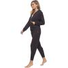 Felina – Aria 2-Piece Zip-Up Top & Jogger Lounge Set – French Terry with Velvet Trim Loungewear(Parisian Night)